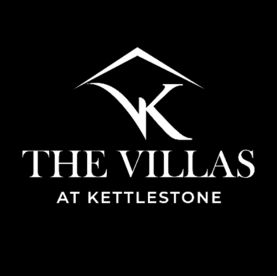 The Villas at Kettlestone logo on black background