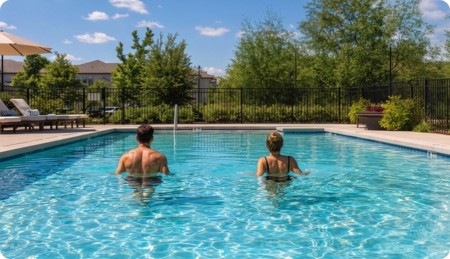 the pool at The Villas at Kettlestone in Waukee